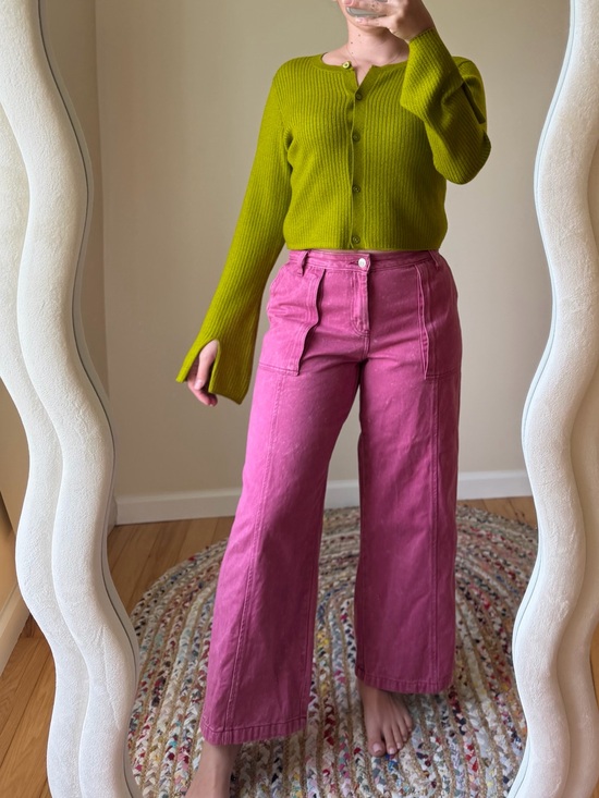 Scoop Pants - Women's Pink Wide-Leg Pink Utility Pants